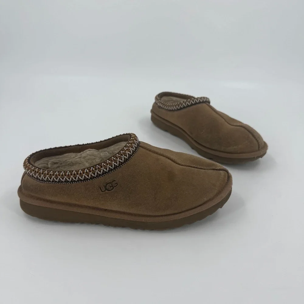 UGG Tasman II Slippers Kids US Size 6 Chestnut Suede Comfort Slip On 1019066K